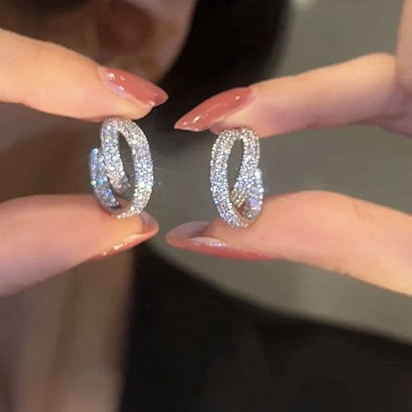 S925 Sterling Silver Stud Earrings Sparkling Luxury Jewelry Pave 5A CUbic Zircon CZ Diamond Gemstone Brand Party Women Wedding Cross Earring For Mother Da L260523