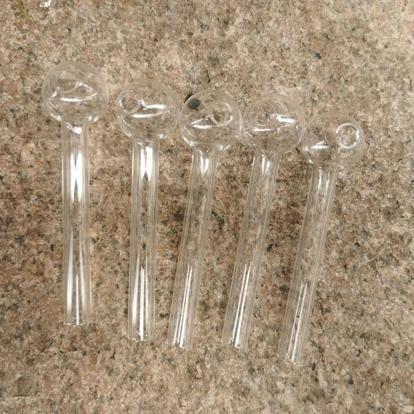 10cm 25mm ball Glass Burner Water Pipe Mini Colorful Glass Hand Pipes cheap clear Handle bowlpipe glass pipe handcraft