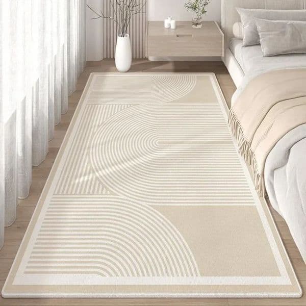Japanese Cream Style Household Carpet Bedroom Living Room Soundproofing Mat Bedside Sofa Coffee Table Rug Decor Furniture Car 240327
