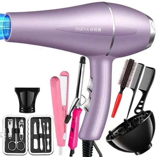 220V Hair Dryer Professional 1200W Gear Strong Power Blow Hair Dryer Brush For Hairdressing Barber Salon Tools Hair Dryer Fan 240317