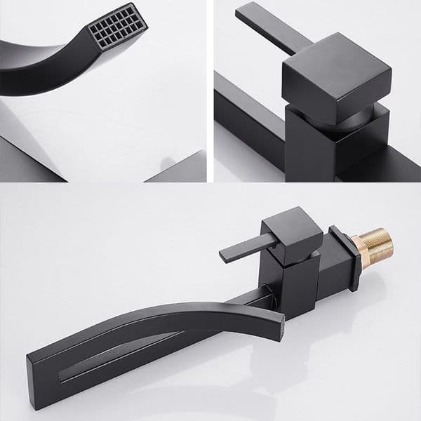 BAKALA Elegant Brass Bathroom Square Basin Faucet Luxury Sink Mixer Tap Deck Mounted Hot And Cold Sink Mixer Tap Faucet FA-12504