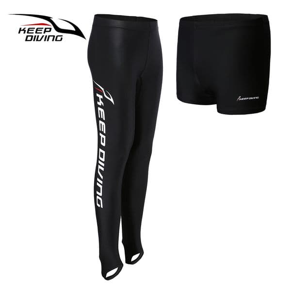 1Pcs KEEP DIVING Mens Womens Shorts Anti-UV Lycra Swimming Pants Beach Pants Bodybuilding High Elastics Comfortable Fit