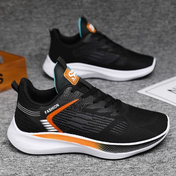 Men Running Shoes Black White Grey Blue Lace-up Breathable Fashion Hiking Walking Outdoor Soft casual shoe Sneakers Mens Trainers
