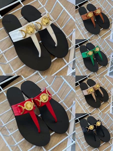 Beach Women Slippers Luxury Summer Flat Flip Flops Black White Pink Orange Gold Fashion Ladies Slides Sandals T260509