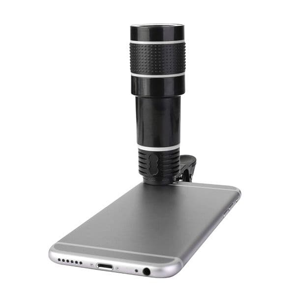 Telephoto Phone Lens Universal 20X Zoom External Mobile Phone Camera Lens with Clip for Viewing Travel Watching Games Photograph