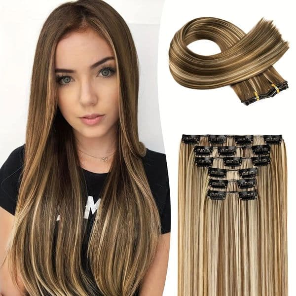 2026 New New Transform Your Look outdoor Instantly 16Pcs Clip In Long Straight Hair Extensions For Outdoor Women Girls Free Shipping Shipping