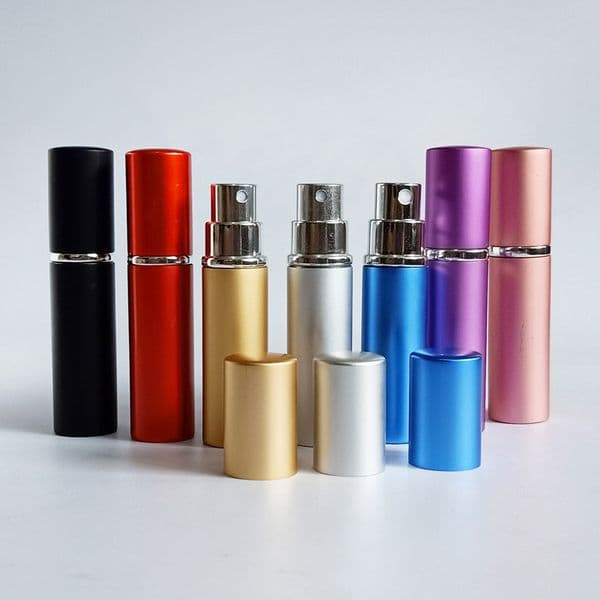 3/5/7pcs 5ml Mini Portable Refillable Perfume Bottle Aluminum Spray Atomizer Empty Metal Parfume Atomizer Bottle for Travel