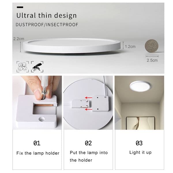 LED Ceiling Light 6W 9W 13W 18W 24W Modern new Surface Ceiling Lamp AC85-265V For Kitchen 2025 Bedroom Bathroom Lamps