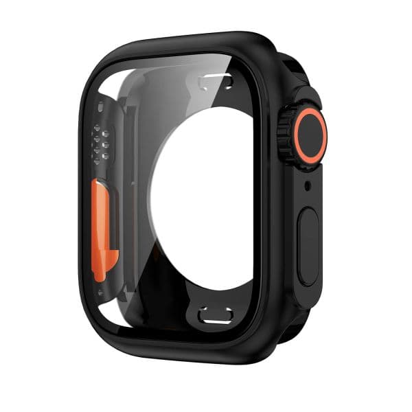Upgrade Case for Apple Watch mm Screen Protector Hard PC Tempered Glass IWatch Series Se Change To Ultra