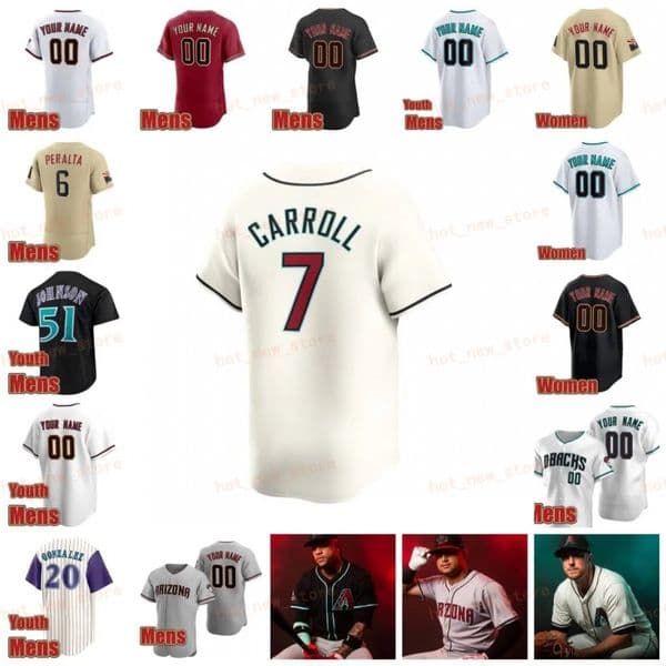 Baseball Jersey Corbin Carroll Alek Thomas Ketel Marte Zac Gallen Paul Sewald Randy Johnson Merrill Kelly Gurriel Jr. Gabriel Moreno McCarthy Grichuk Smith Peterson