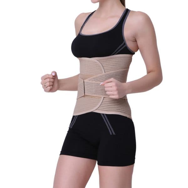 Adjustable Waist Trainer Posture Corrector Widened Health Care Waist Back Belt Brace Lumbar Support with Warm Patches