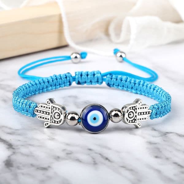 Adjustable Handmade Braided String Bracelet new Women Men Blue Turkish 2025 Evil Eyes Beads Bracelet Elephant Bangle Couple Lucky Jewelry