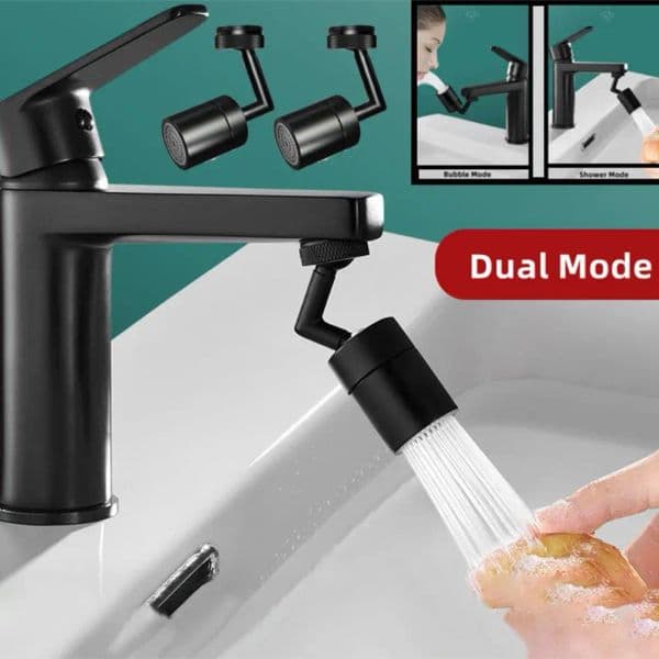 720° Universal Faucet Extender Tap Rotatable Water Bubbler Splash-Proof Rocker Arm Kitchen Bathroom Saving Water Sprayer Nozzle