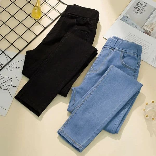 Large Size 6xl Women's Elastic Waist Baggy Jeans New Slim new Stretch Pencil Jeans All-match Casual 2025 Female Boyfriend Denim Trousers