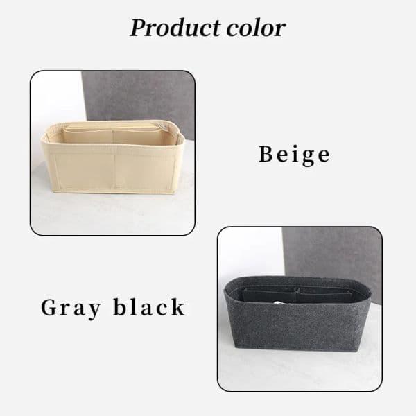 TINBERON Bag Insert Organizer for Garden Party Bag Women's Purse Felt Cloth Liner Large Capacity Storage Bag Makeup Cosmetic Bag