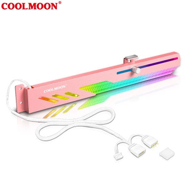 COOLMOON GT8 Horizontal GPU Support 5V ARGB Bracket Video Card Stand GPU Holder