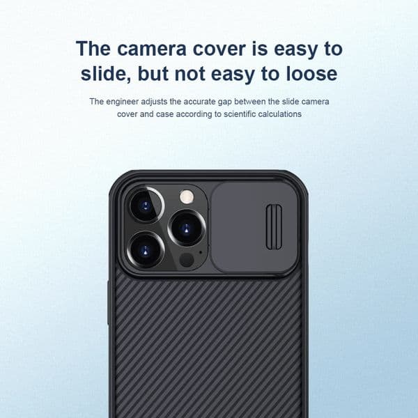 Nillkin Striped Case for iPhone 15 Pro Max 14 Plus 13 mini 12 with Slide Camera Cover Protector Hard PC+TPU Phone Cover