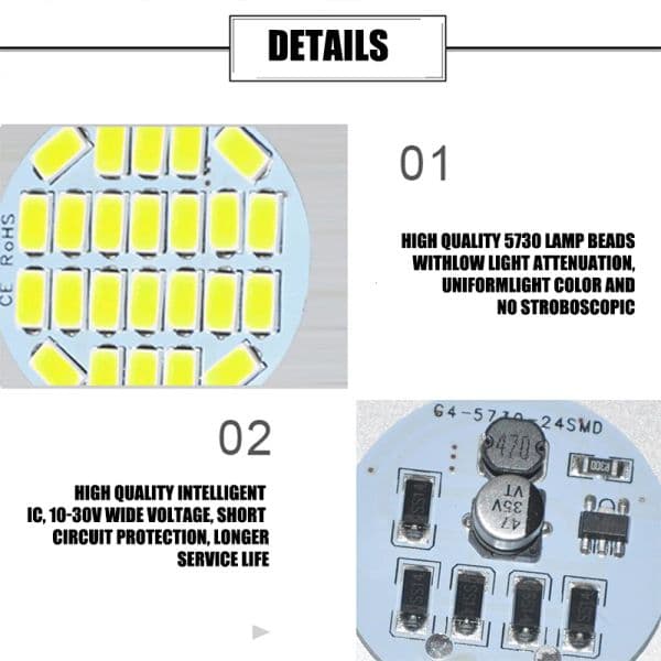 1pcs 12v Ac G4 Led Lamps new 5w Rv Lighting Replaces 25w Halogen Bulb No Flicker Round 2025 Spotlight Bulb Living Room Bedroom Lighting