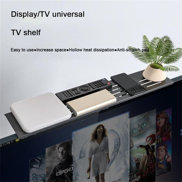 Screen Top Storage Shelf Rack Holder 23inch Adjustable Computer Monitor Desktop Stand TV Rack Display Shelf Organizer Bracket