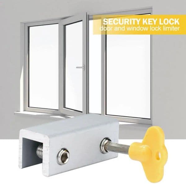 Baby Security Window Limit Key Lock Aluminum Alloy Sliding Door Window Lock Anti-theft Restrictor Household Hardware