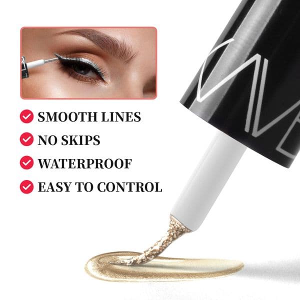 1/2/5Pcs Shiny Eye Liners Waterproof Diamond Eye Shadow 5-color Liquid Glitter Eyeshadow Professional Makeup Beauty Cosmetics