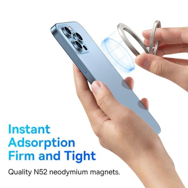 Baseus 360° Magnetic Phone Ring Holder for MagSafe Kickstand Magnet Grip for iPhone 15 14 13 12 Pro Max Finger Ring Holder Stand