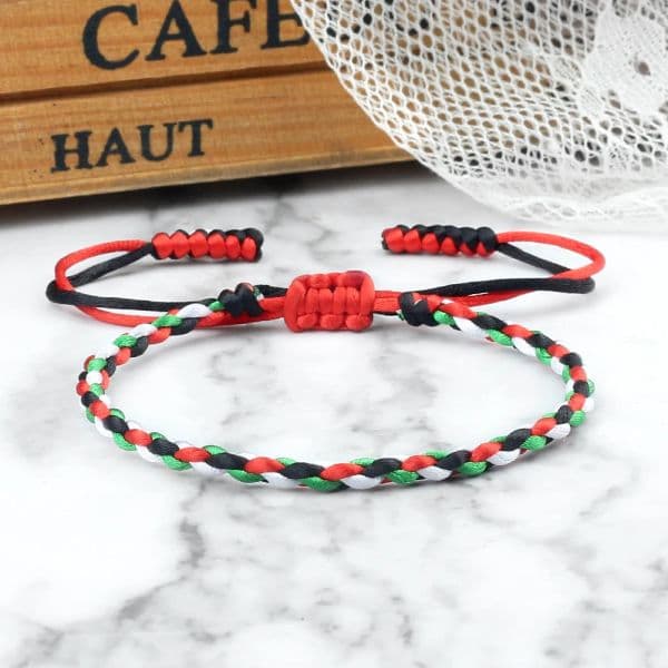 Luxury Designer Decor room Trendy Palestine National Flag Braided Bracelets Women Men Hand Woven Rope Worship Bangles State Jewelry Christma