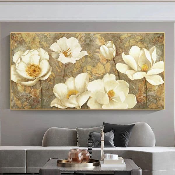 Abstract Flower Canvas Painting Nordic Posters and Prints Cuadros Wall Art Pictures for Living Room Modern Home Decor No Frame