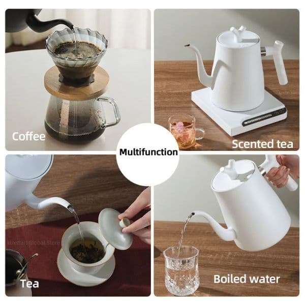 1000ml 2025 Gooseneck Electric Kettle Hand Brewing Coffee Pot Smart Temperature Control Teapot Slender Mouth Pot Boil new Water Jug 220V