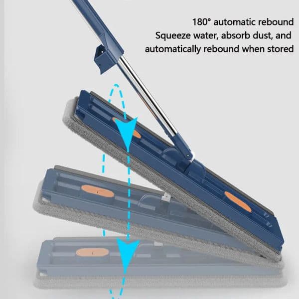 42cm Large Flat Mop Microfiber Floor Squeeze Mop Without Hand Washing Wet Dry Absorbent Mop For Home Cleaning Floors Tiles Tools