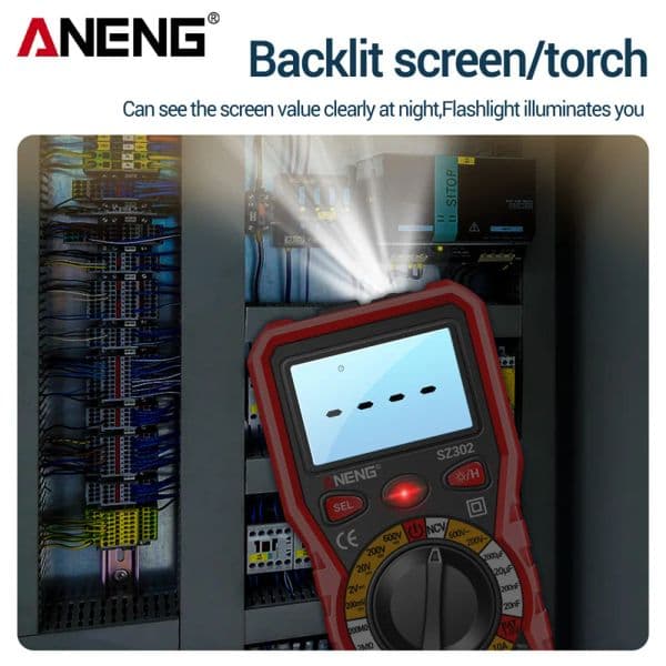 ANENG SZ302 LCD Digital Multimeter AC DC Current Votage Diode Freguency Multitester Automatic Luminous Display Tester Tools