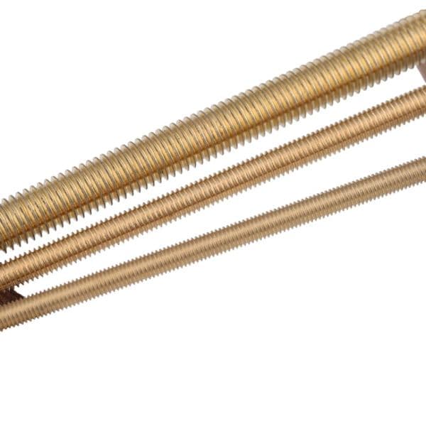 1PCS Copper Full Thread Bar Screw Brass Threaded Rods Full Thread Bolt Bar Stud Brass Threaded Tooth Strip L: 200-1000MM