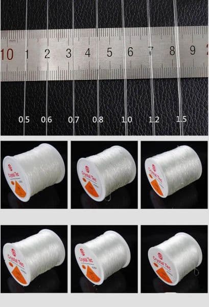 100m 0.5-1mm Fishing Line for Beads Wire Elastic Crystal Bracelet Necklace Bead Cord Thread for Jewelry Making Supply Wholesale