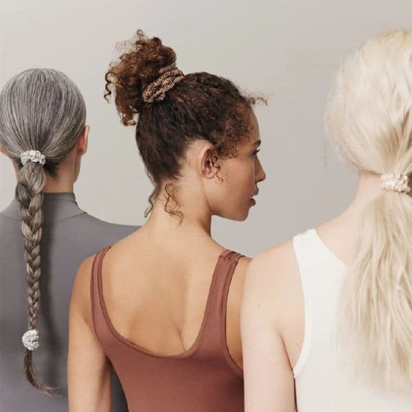 Pure Mulberry Silk Hair Scrunchie Handmade Hairbands Women Girl Accessories Color Natural HairTies CM