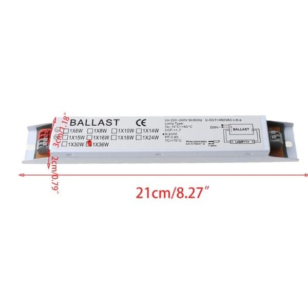 36W T8 Instant Electronic Fluorescent Lamp Ballast Universal Easy to Use
