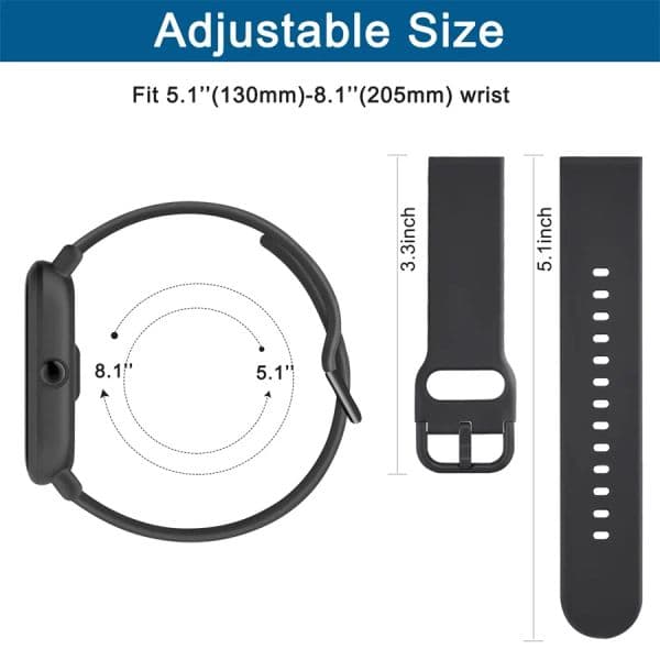 20mm/22mm Silicone band For Amazfit GTS/2/2e/3/4 GTS2 Mini/GTR 4/3/Pro/47mm/GTR2/2e/stratos/3 Bracelet Bip/U/S/lite Watch strap