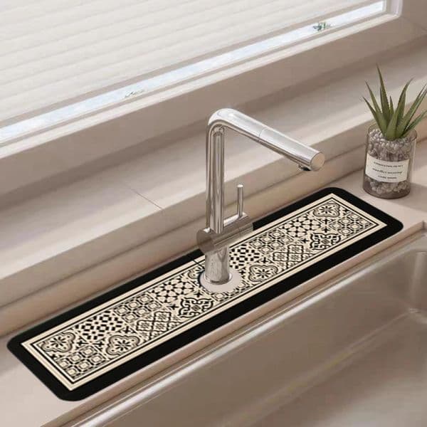 Kitchen 2025 Faucet Mat Absorbent new Nappa Leather Bathroom Sink Splash-proof Desktop Mats Quick Dry Draining Mat Bathroom Mat Bar Tools