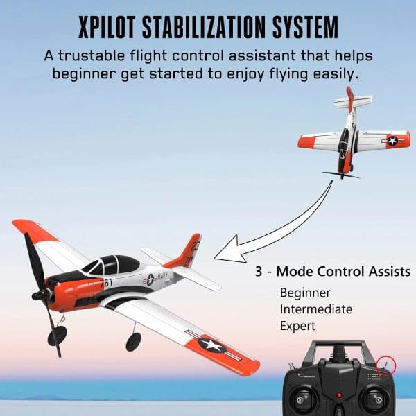 T28 Trojan new RC Plane 761-9 2.4G 4CH Warbird RC Airplane One-key Aerobatic Remote Control 2025 Aircraft Plane Model for Children Aldult