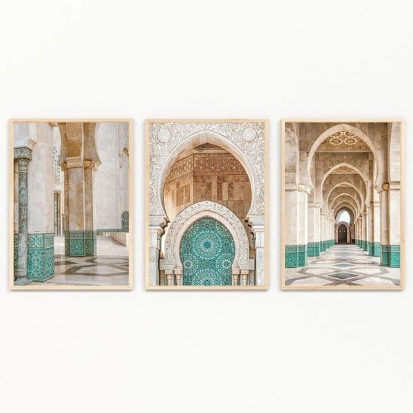 Moroccan Architecture Arch Door Art Canvas Posters Arabic Islamic Print Mosque Wall Art Painting Pictures Living Room Home Decor