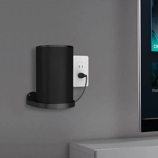 HomeMount Wall Mount for Sonos One - Space Saving Smart Home Wall Stand Holder Shelf Compatible with Sonos One/Sonos One SL Whit