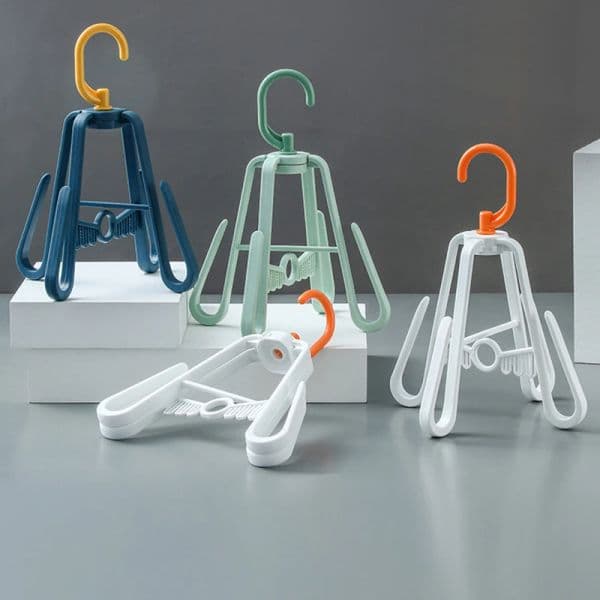 Hot Sale Dry Shoe Rack Rotating Organizer Hanger with 4 Hooks Foldable for Drying Shoes Clothing Wardrobe Storage Shoe Hanger Re
