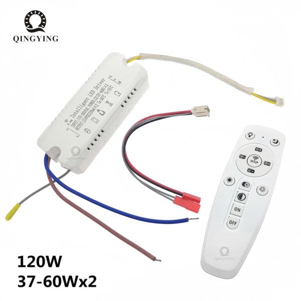 1pcs 37-60Wx2 120W 2.4G RF Remote & App new Control Intelligent LED Driver DC110-210V Dual Color 2025 Changeable Dimming Transformer