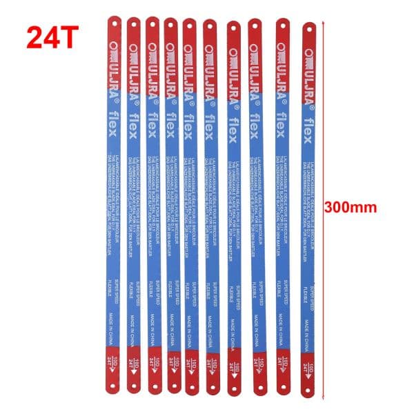 10Pcs/Set 14T/18T/24T Hacksaw Blade 300mm M35 Steel Hand Saw Blades Bi-Metal For Meat Wood Cut Hand Tool
