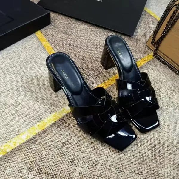 Luxury Sandals Famous Designer Women High Heel Slippers Ladies Thick Heel Classics Shoes