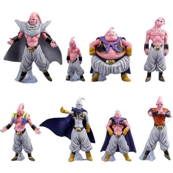 Toy 8Pcs/lot Anime ZERO Min Buu Figurine DBZ Set Super Saiyan Action Figures Collection Model Toys for Children Gifts J241113
