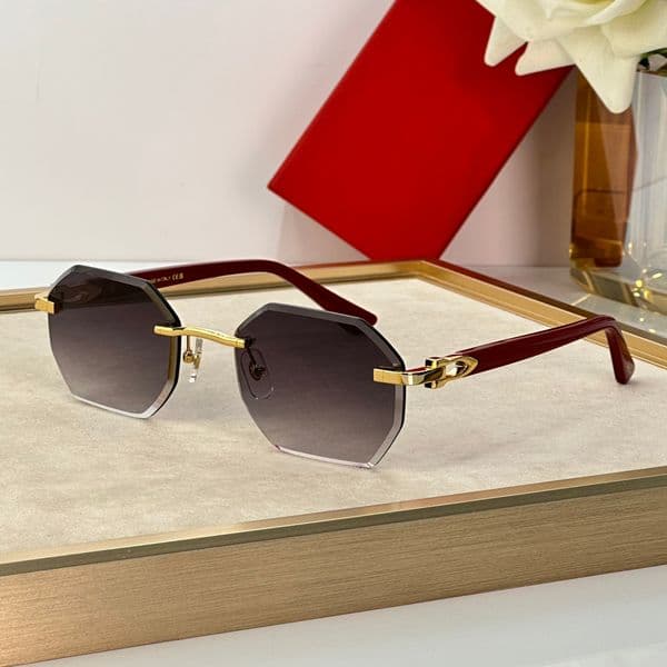 Designer Sunglasses For Men Women Summer 0439 Fashion Outdoor Leisure Style Anti-Ultraviolet Retro Plate Frameless CR39 UV400 Wooden Temples Eyeglasses Random Box