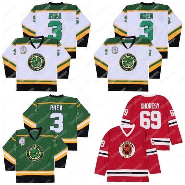 CeoThr #69 Shoresy LETTERKENNY TV Series The Boss Rhea GOON Movie St John's Shamrocks Green White Red Hockey Jerseys Size M-XXXL