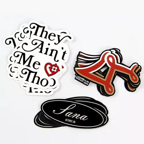 Custom Personalized Logo Label Sticker Printing Waterproof Self-Adhesive Vinyl Die Cut Stickers for Promotion 1000 PCS Per Lot