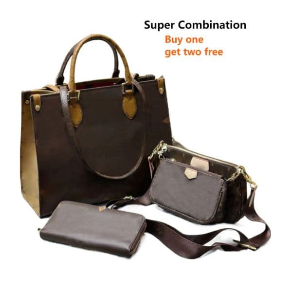 2024 Luxury designer bag women tote bag crossbody Bag wallet three piece set large capacity handbag fashion on the tote go shopping Bag high version leather bag