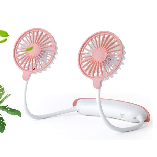 F6 Foldable Neckband Mini Neck Fan USB Cooling Fans for Camping Tourism Gift Kids Summer Cooler Outdoor with 1250mah battery